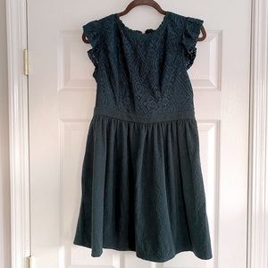 Dark green dress; xhilaration brand; L; like new